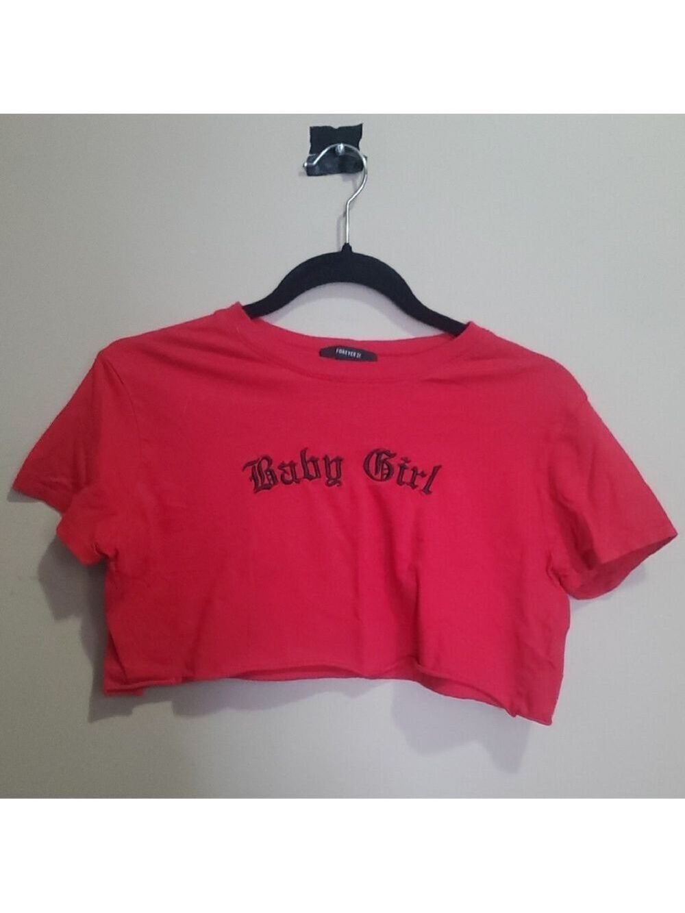 Forever 21 Trendy Red Crop Top Size Small